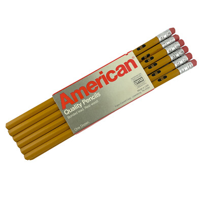 Faber Castell American Lead Pencil No. 2 Medium Soft Black One Dozen Vintage