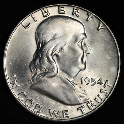 1954-D Franklin Silver Half Dollar BU *UNCIRCULATED* MS E400 QCM