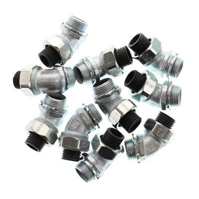 AMERICANBOA NBLC-075-01-M-45 LIQUIDTIGHT CONDUIT CONNECTOR, 3/4'' X 45° (10 PACK)
