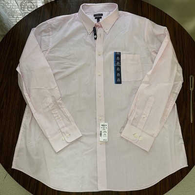 Croft & Barrow Button Up LS Shirt Pink 18.5 36/37  Men s (See Description)