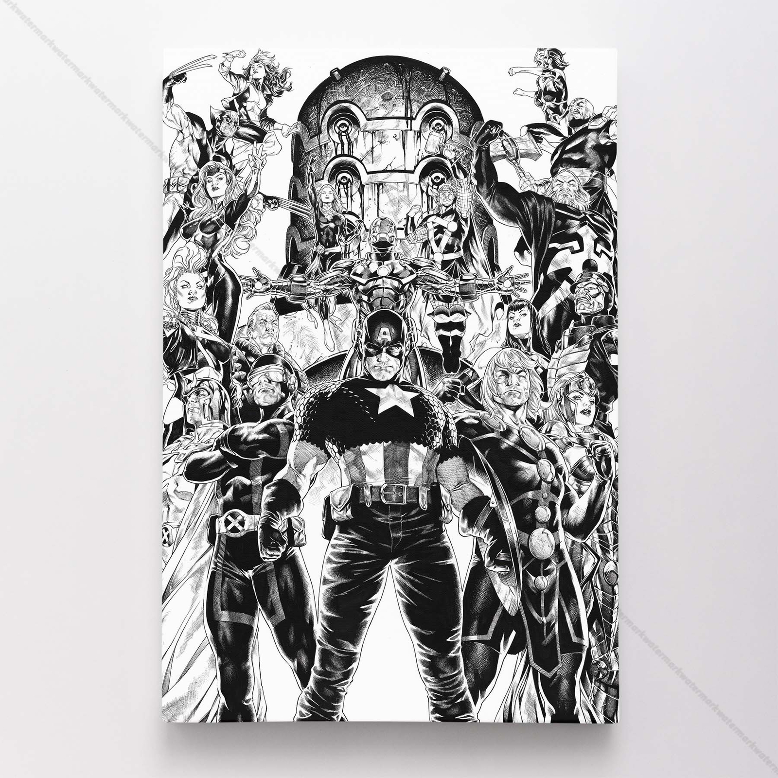 Avengers Poster Canvas Marvel Superhero Comic Book Cover Art Print #1838