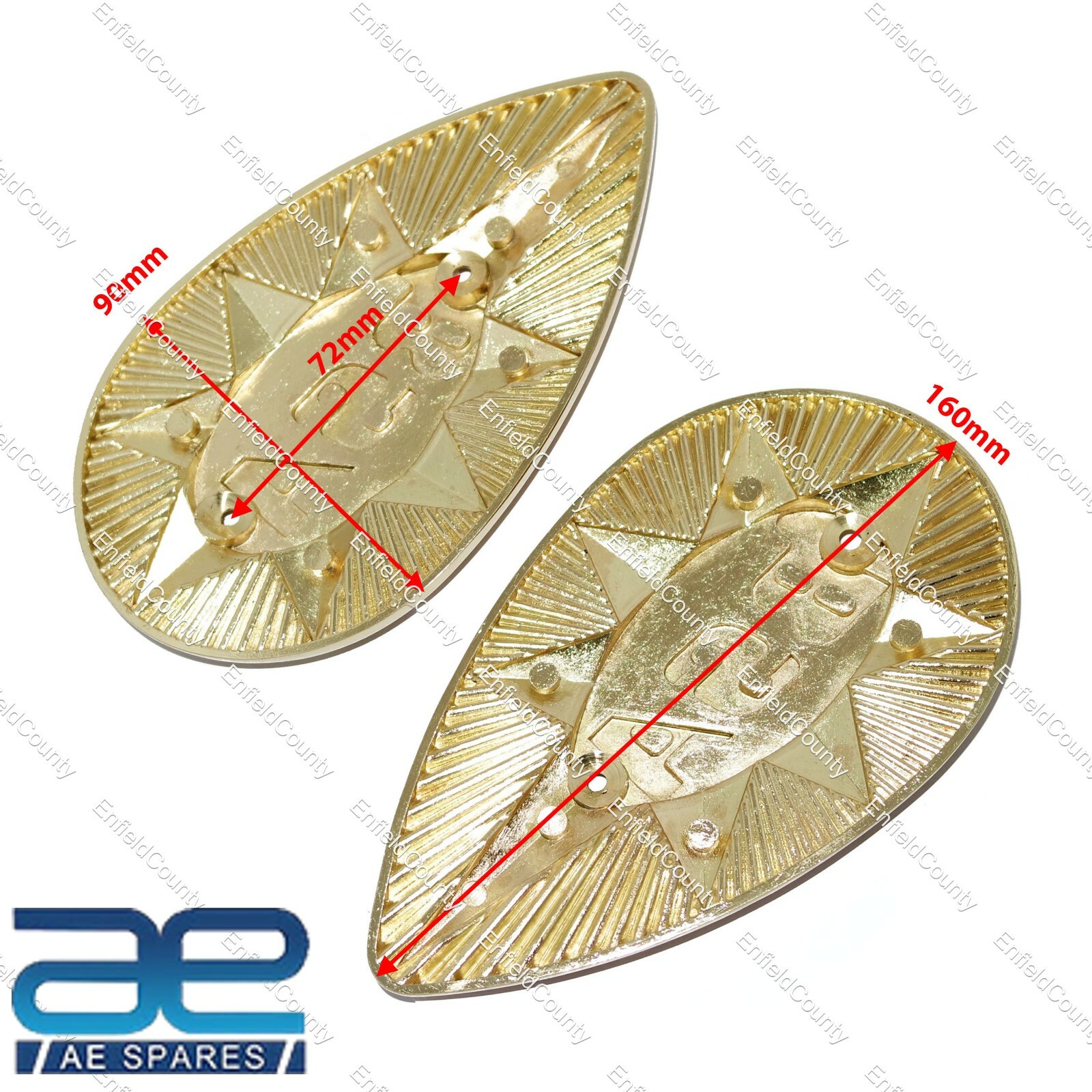 For BSA Petrol Tank Badges B25 B44 A50 A65 1968-70 82-9695 82-9696 