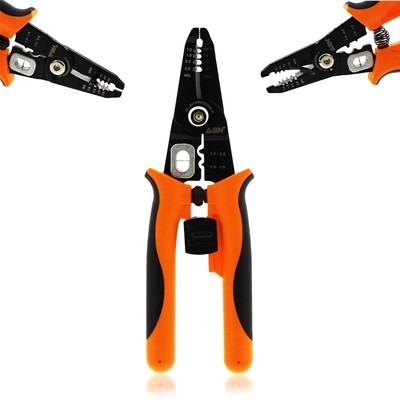 ABN Multipurpose Crimping Tool 8in Electrical Wire Stripper Cutters for 10-18AWG