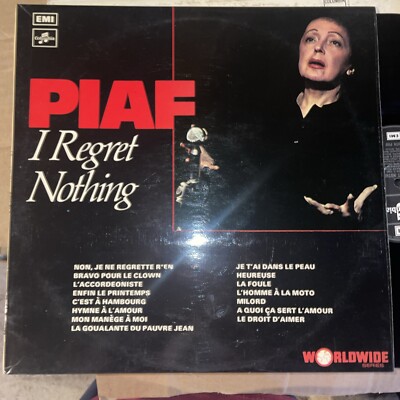 Edith Piaf - I Regret Nothing - Vinyl LP - 1971 - 15 Classic Recordings VG+ (4)