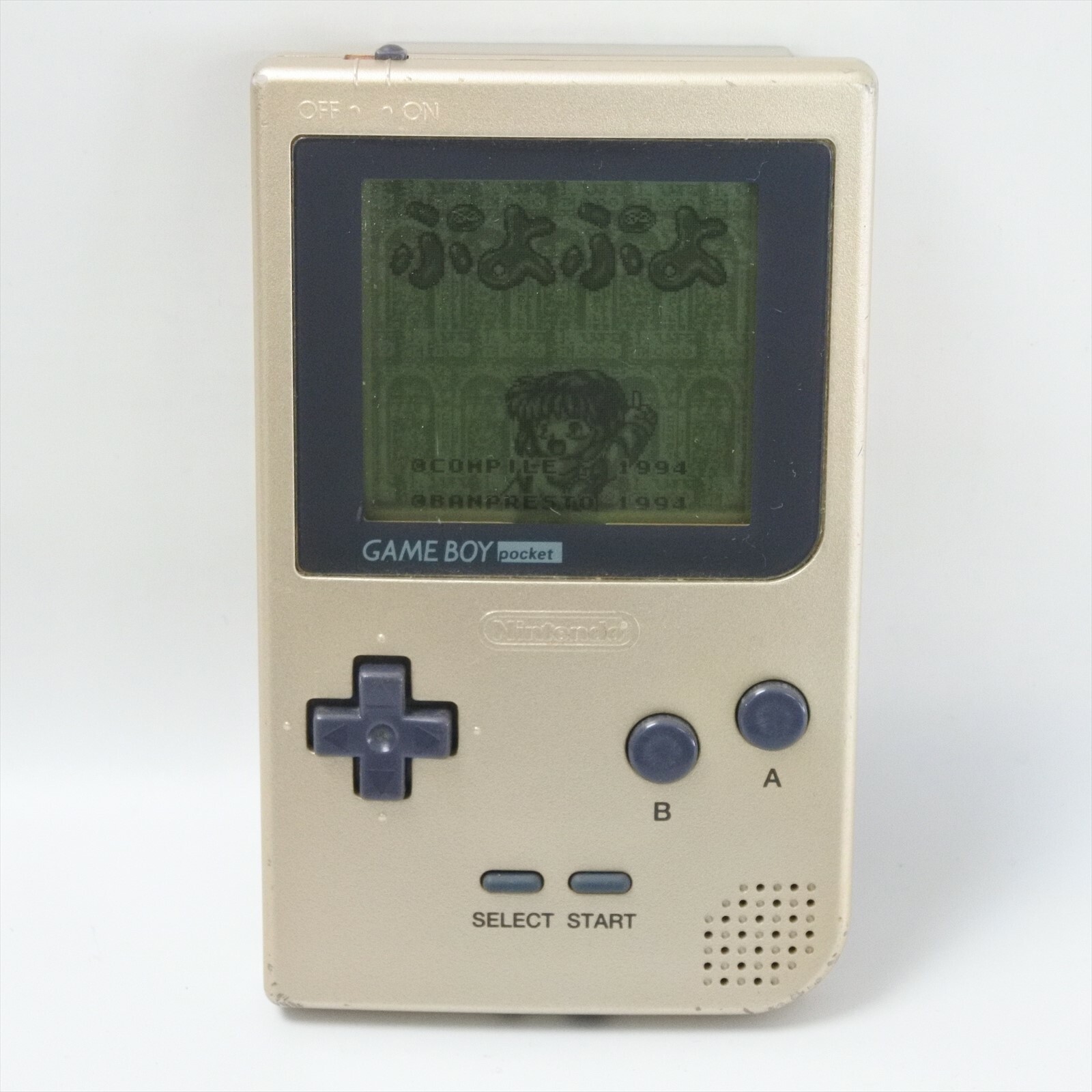 Gameboy Pocket GOLD Console MGB-001 Nintendo 1271 made in Gameboy Pocket GOLD Console MGB-001 Nintendo 1271 made in