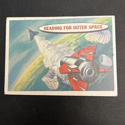 1958 Topps Target: Moon #18 Heading For Outer Space (Salmon) - G/VG Condition
