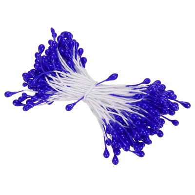 3mm Double Heads Flower Stamen, 150 Pcs Artificial Flower Pistil, Sapphire Blue