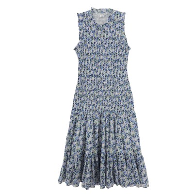 VERONICA BEARD Verena Midi Dress Smocked Tiered Floral EUC Size 4