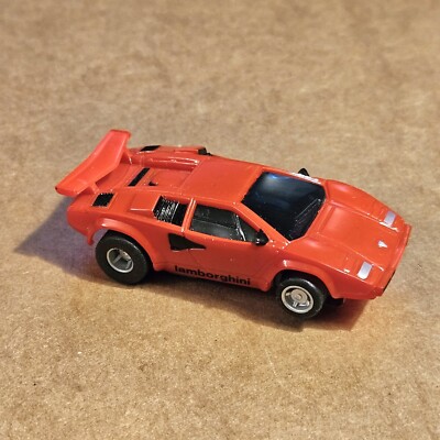 Tyco HO Lamborghini Countach Red Slot Car [TESTED]