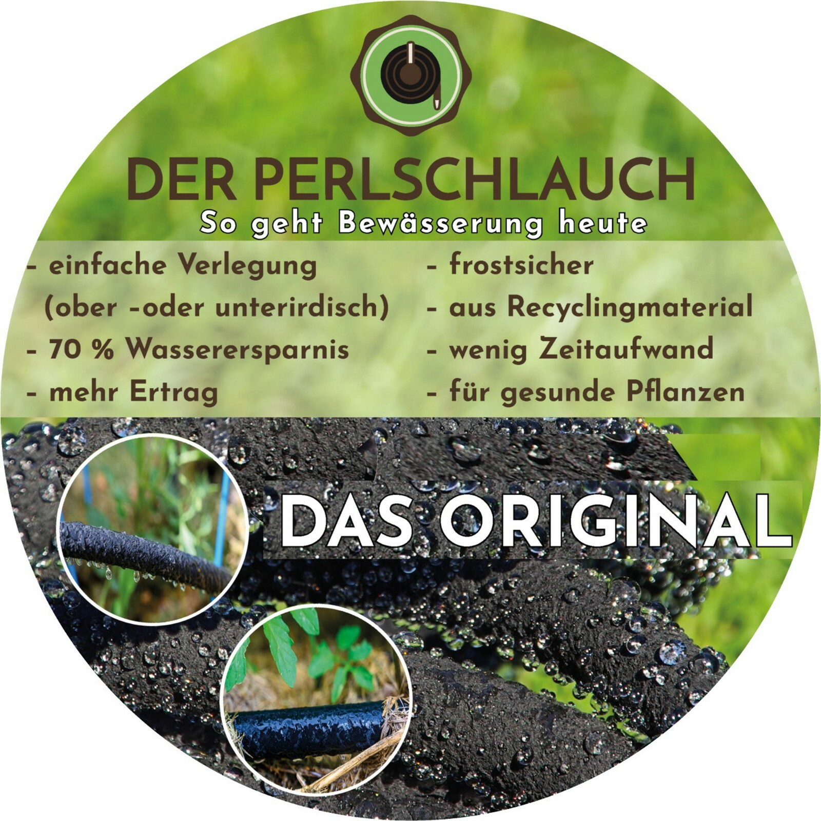 Perlschlauch 10 15 20 25 50m Tropfschlauch Bewässerungsschlauch Gartenschlauch 