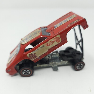 Vintage 1969 Hot Wheels Redline Mongoose Funny Car Tom McEwen Red Hong Kong 6410