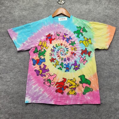 grateful dead dancing bear tie dye t shirt