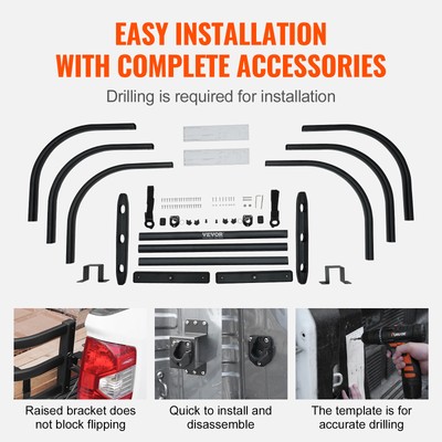 VEVOR Truck Bed Extender Retractable Tailgate for Ridgeline/Gladiator/Tacoma