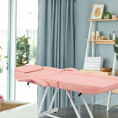 Adjustable Massage Table Tattoo Lash Pedicure Facial Massage Bed Salon w Stool