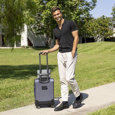 BlueHills Travel Blanket Pillow Compact Lightweight Airplane Gray 