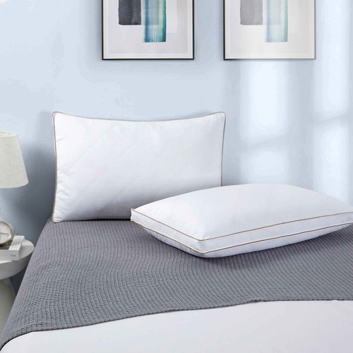 Peace Nest Set of 2 Bed Pillows Gusset Down Feather , King or Queen Size