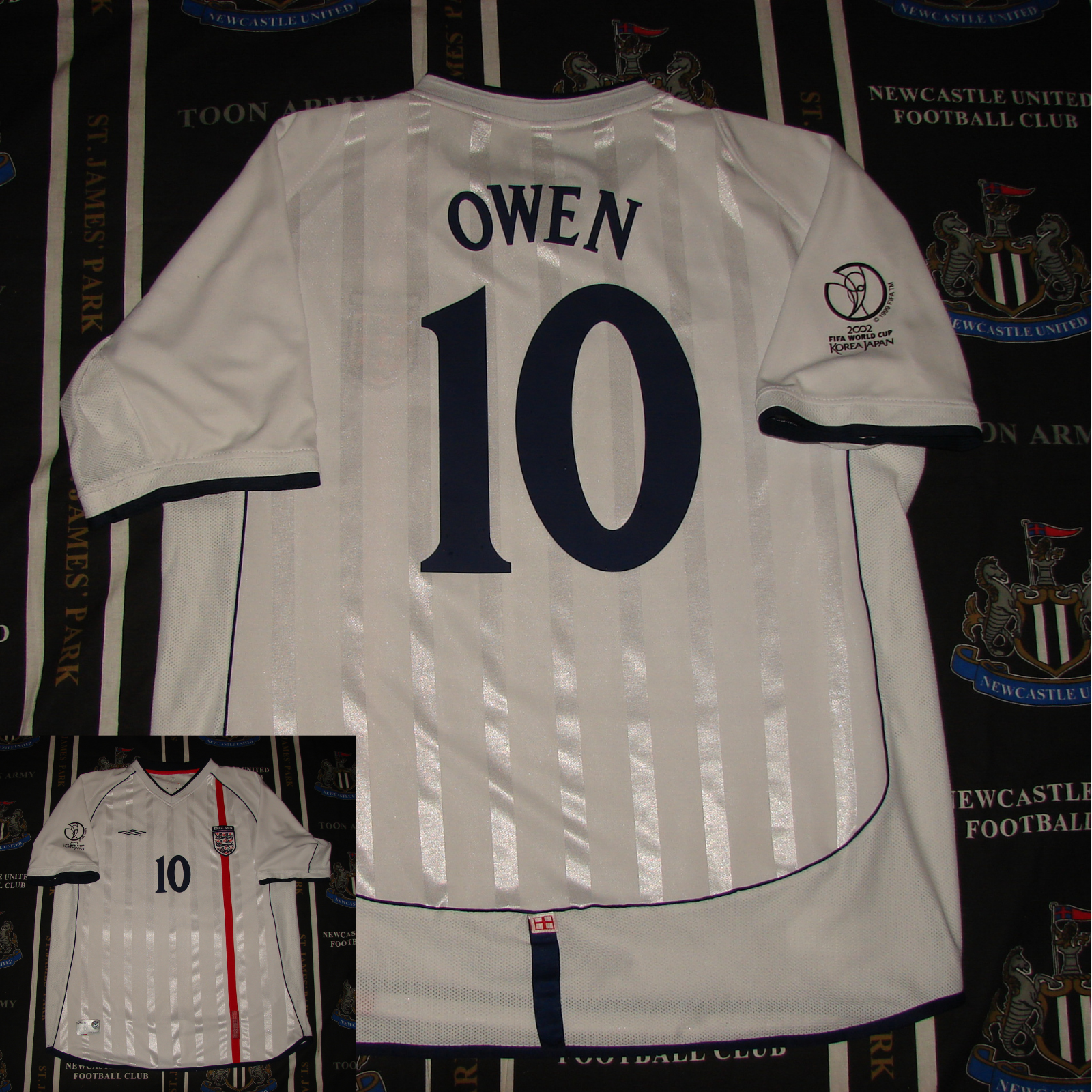 ENGLAND 2001 2002 2003 HOME FOOTBALL SHIRT JERSEY MICHAEL