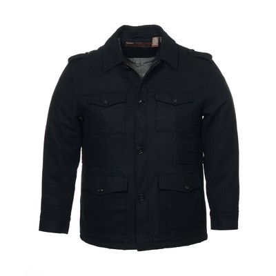 Perry Ellis Mens Wool Blend Top Car Coat Jacket (2XLarge, Black) $285