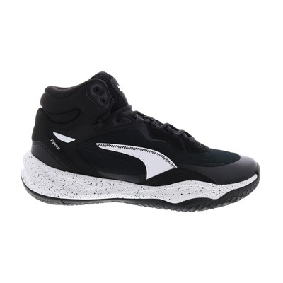 

Мужские баскетбольные кроссовки Puma Playmaker Pro Mid Splatter черного цвета с сеткой, Черный, Puma Playmaker Pro Mid Splatter