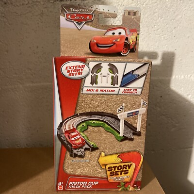 2014 New in Box Mattel Disney Pixar CARS Story Sets Piston Cup Track Pack VHTF