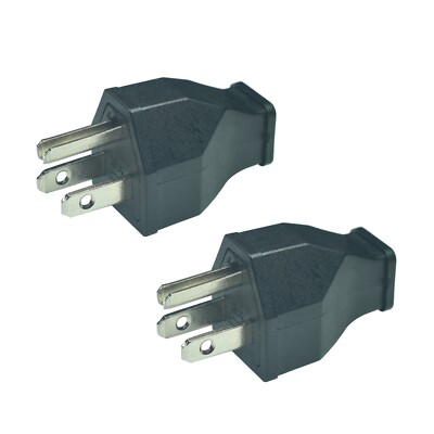 Electrical Replacement Plug,Extension Cord Ends 125V 15A 2Pole 3Wire Male Plug