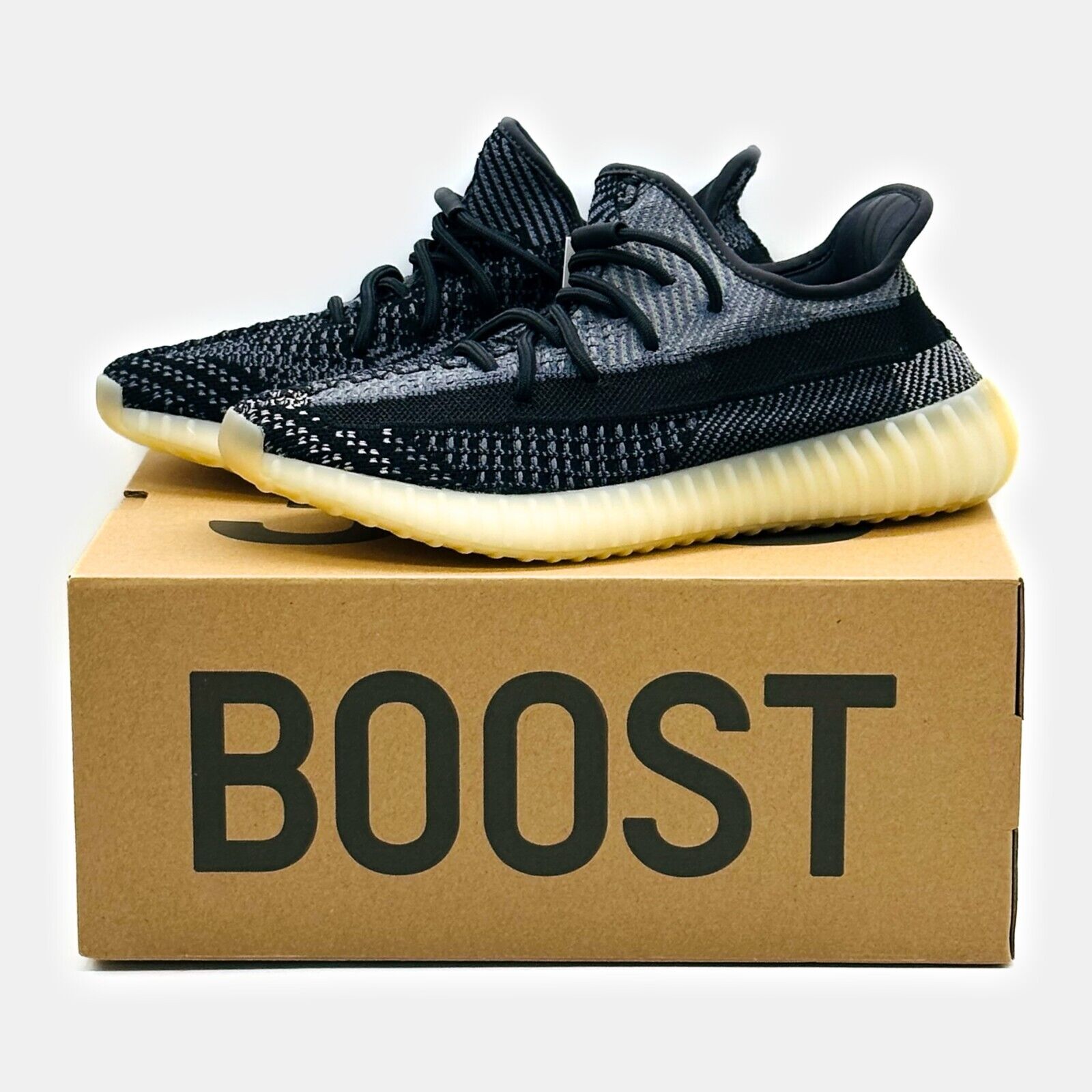 Pre-owned Adidas Originals Fz5000 Adidas Yeezy Boost 350 V2 Carbon In Black