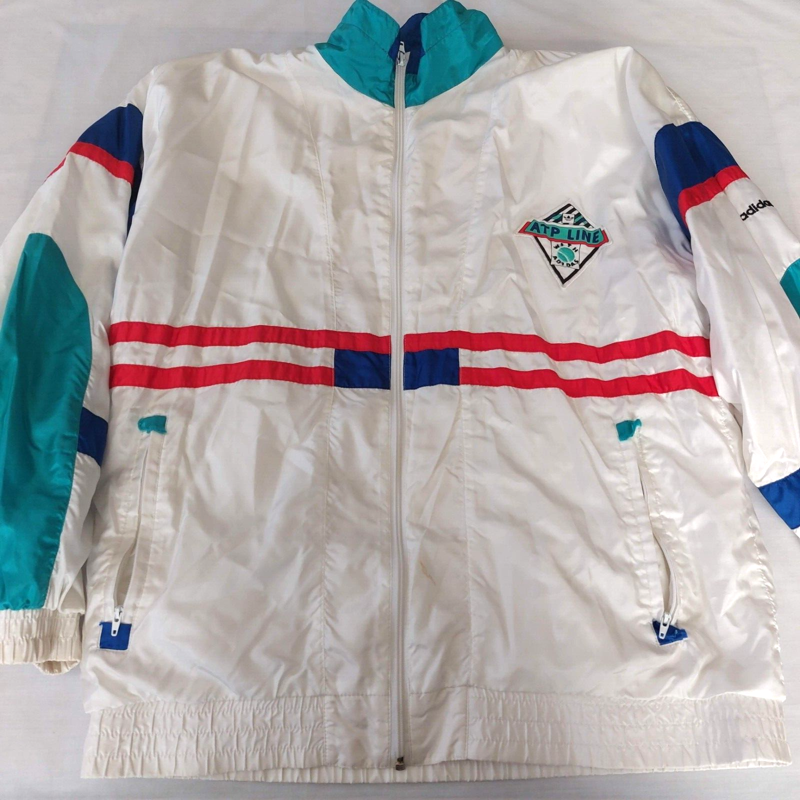 80s usa製 old adidas ATP track jacket Vintage Adidas Track Jacket 80's ATP Trefoil Stripe Made In