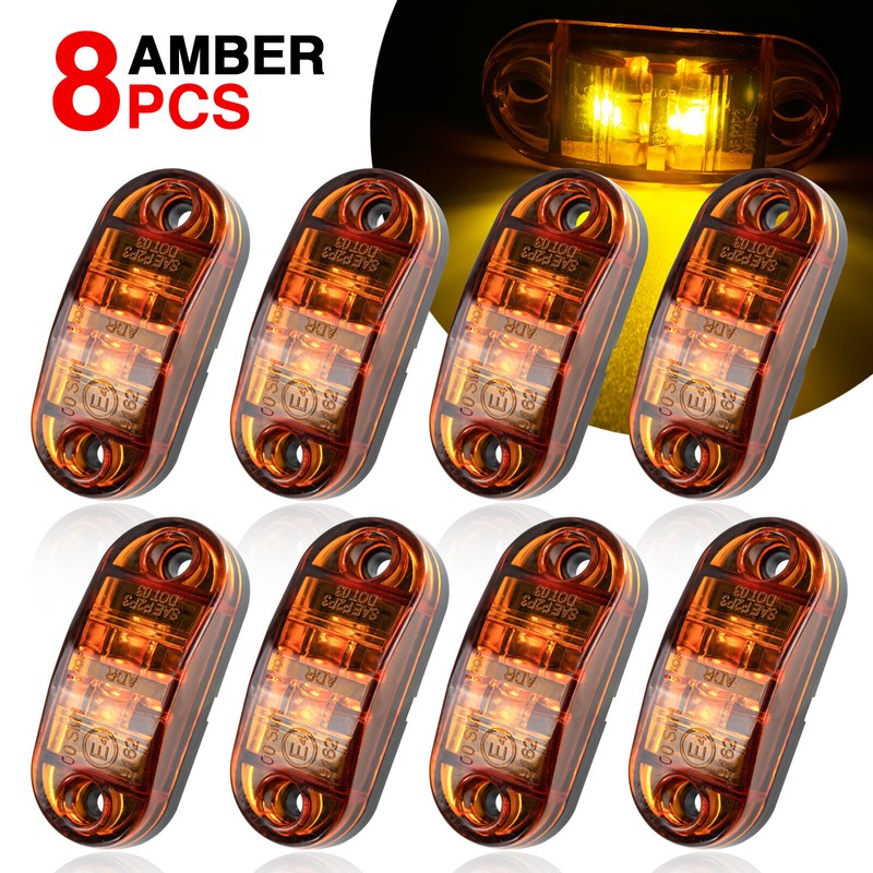12V / 24V LED Side Marker Light Warning Tail Light Auto Trailer Truck Lorry Lamp