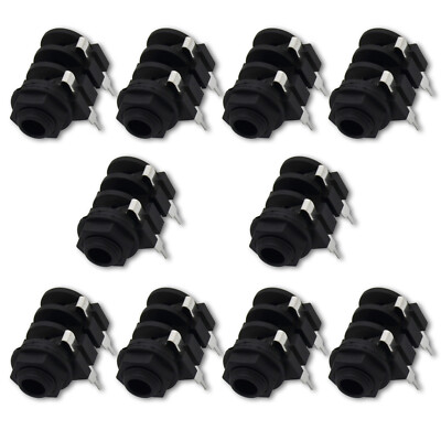 10,6.35 mm (1/4 in) Jack Female Mono Panel PCB Welding audio phone mount Socket