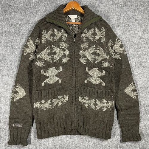 Diesel Sweater Men Size Medium Alpaca Wool Zip Navajo Aztec