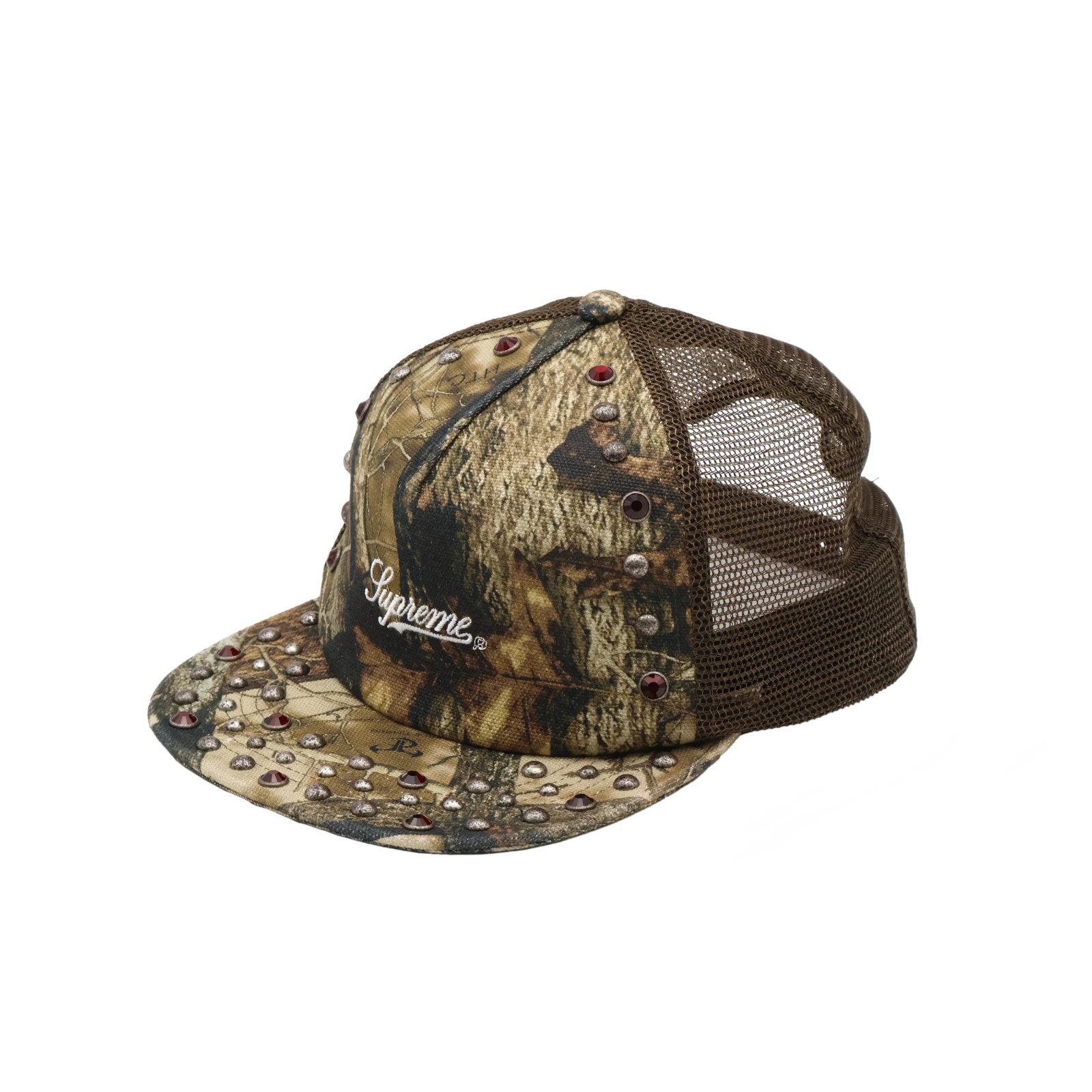 帽子 Supreme x B.B. Simon Studded Canvas Supreme b.b. Simon Studded Canvas Mesh Back 5-Panel (FW24) - $88