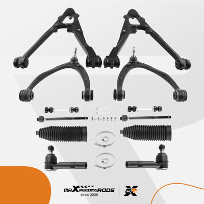 12x Front Control Arms Sway Bar Links Tie Rods for 07-13 Silverado Sierra 1500