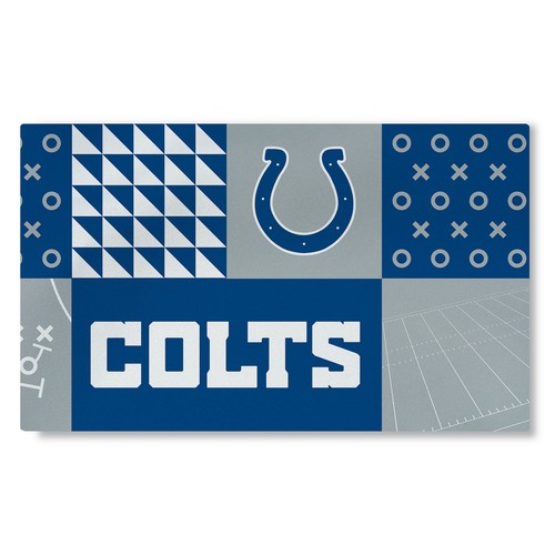 Моющийся коврик для гостиной с цветными блоками Northwest NFL Indianapolis Colts, 36 X 60