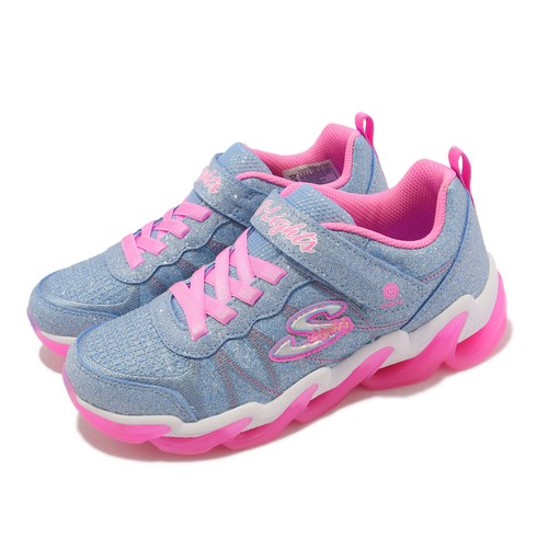 

Skechers S Lights-Hyper Surge светло-голубой розовый детский дошкольный повседневный 302330-LLBPK, Синий, S Lights-hyper Surge