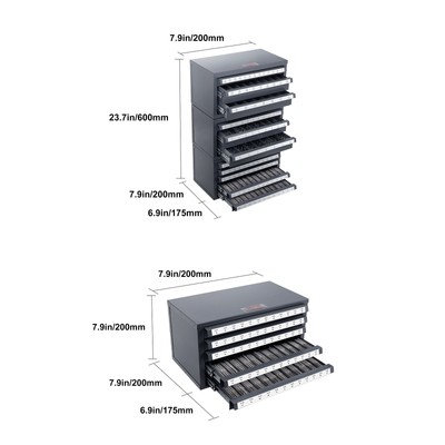VEVOR Drill Bit Dispenser Organizer Cabinet Three-Drawer Five-Drawer