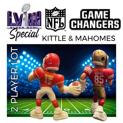 Patrick Mahomes KC Chiefs George Kittle SF 49ers Game Changers Figures SB LVIII