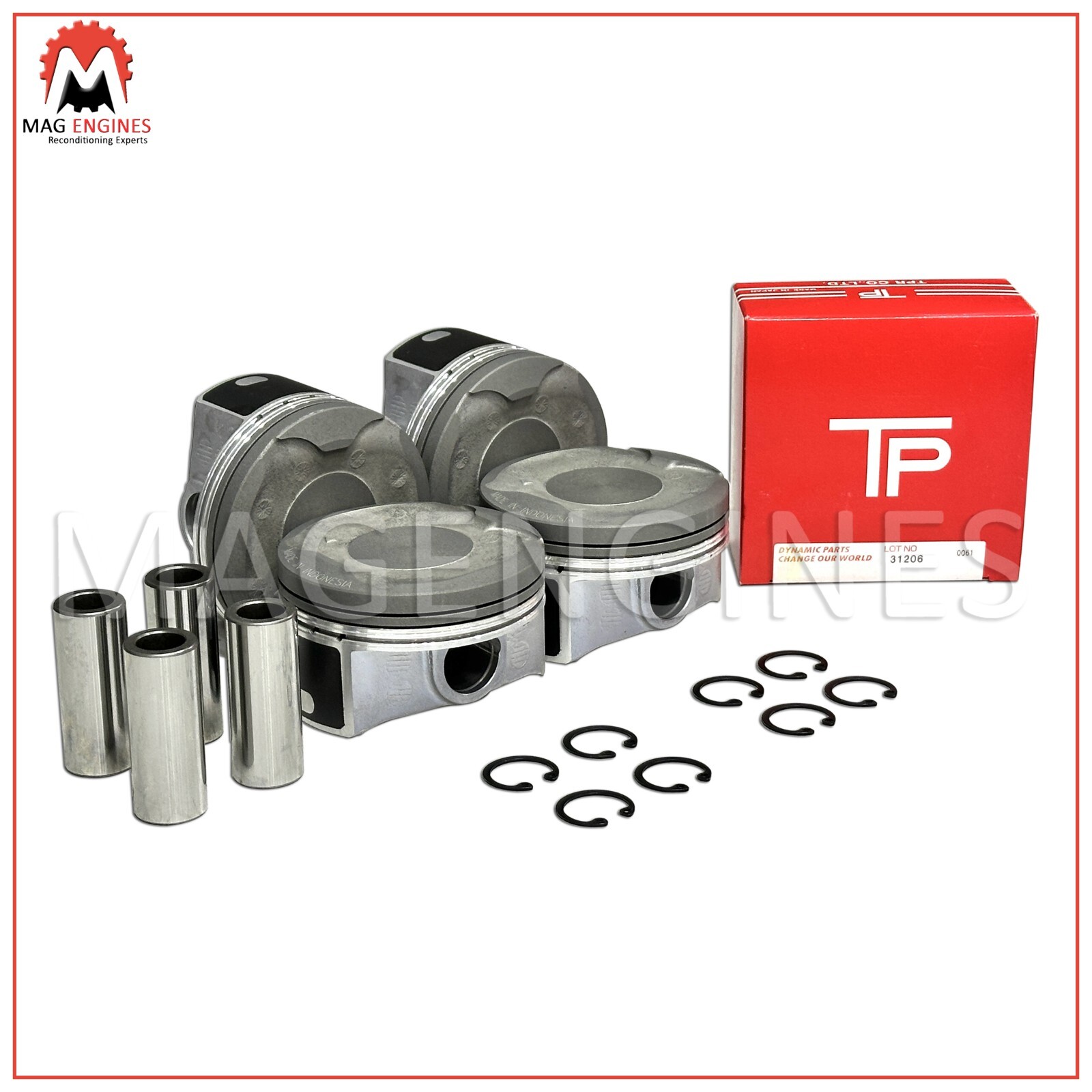 PISTONS & RING SET TOYOTA 2ZR-FXE 16V FOR AURIS/HYBRID