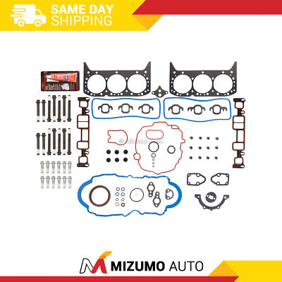 Full Gasket Set Head Bolts Fit 96-06 Chevrolet GMC 4.3L OHV VIN X W VORTEC