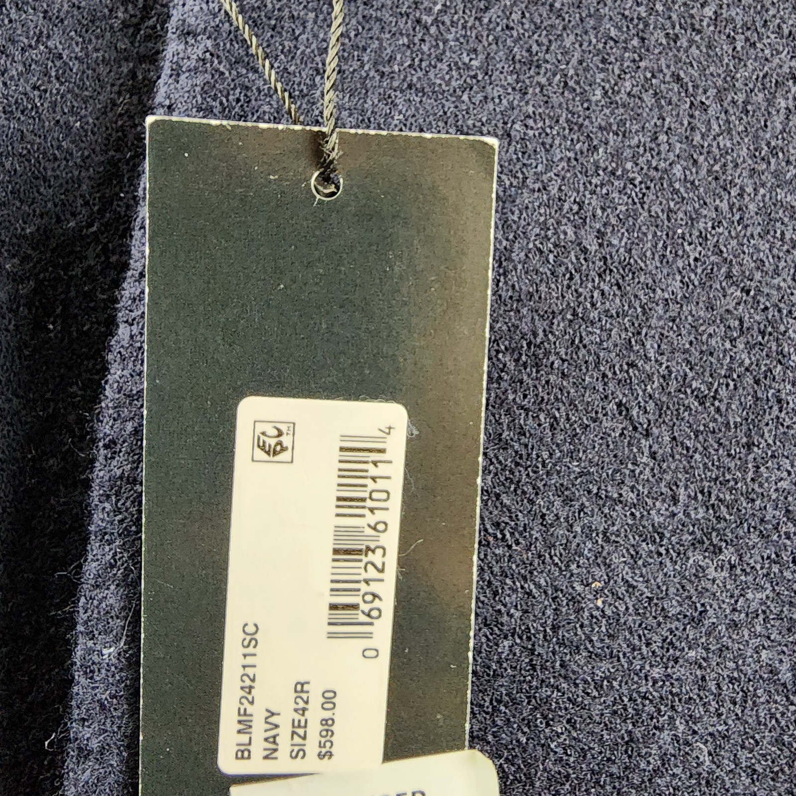 The Men's Store at Bloomingdale's Micro Bouclé Regular Fit Coat Men's 42R Navy - Picture 18 of 18
