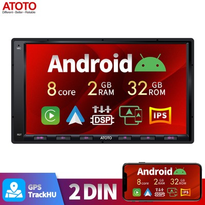 ATOTO 7'' Android Car Stereo GPS 2Din Touch Screen Radio WIFI BT Wireless Carplay