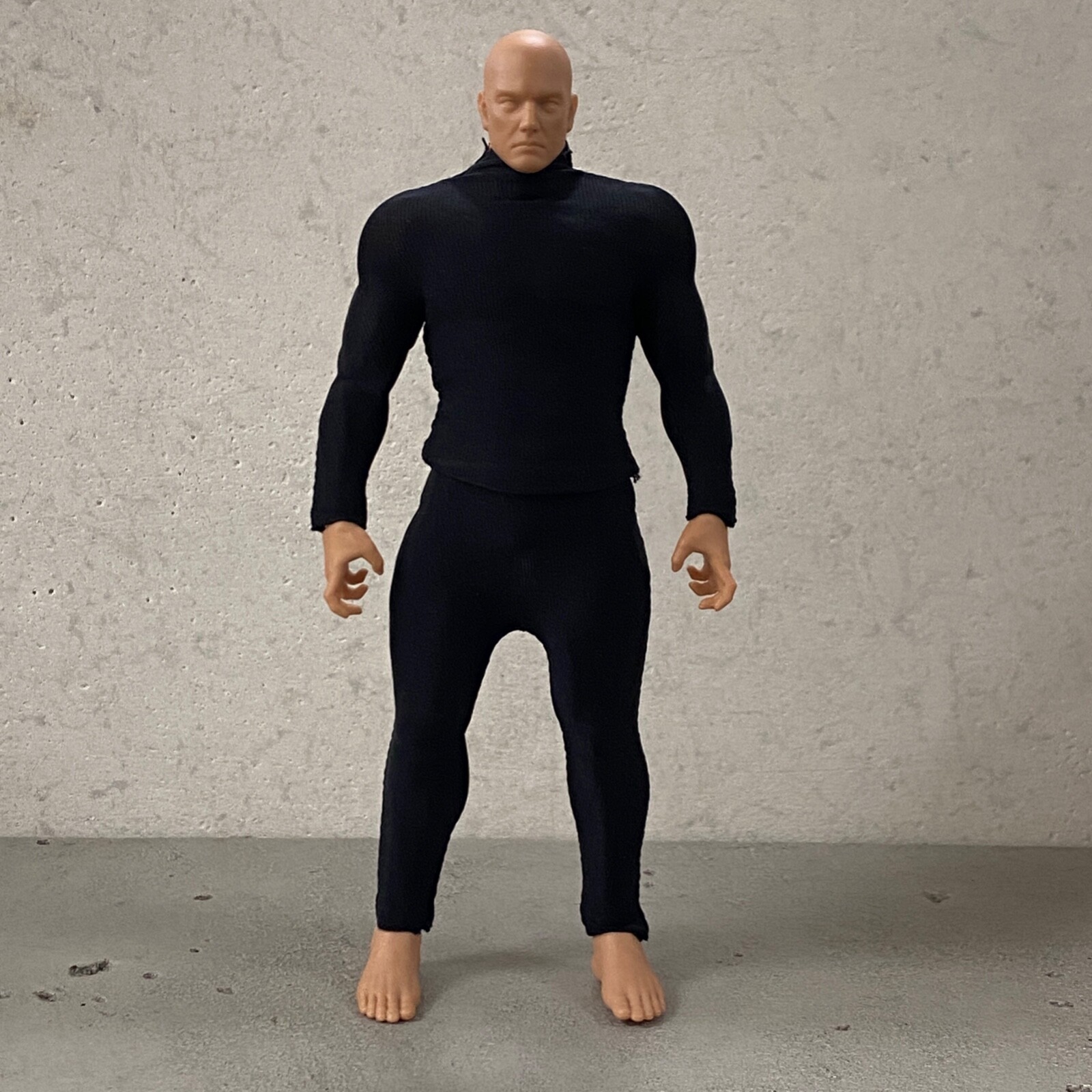 SU-BS-BK: 1/12 Black body suit for Mezco GWToys VToys 6" muscular body