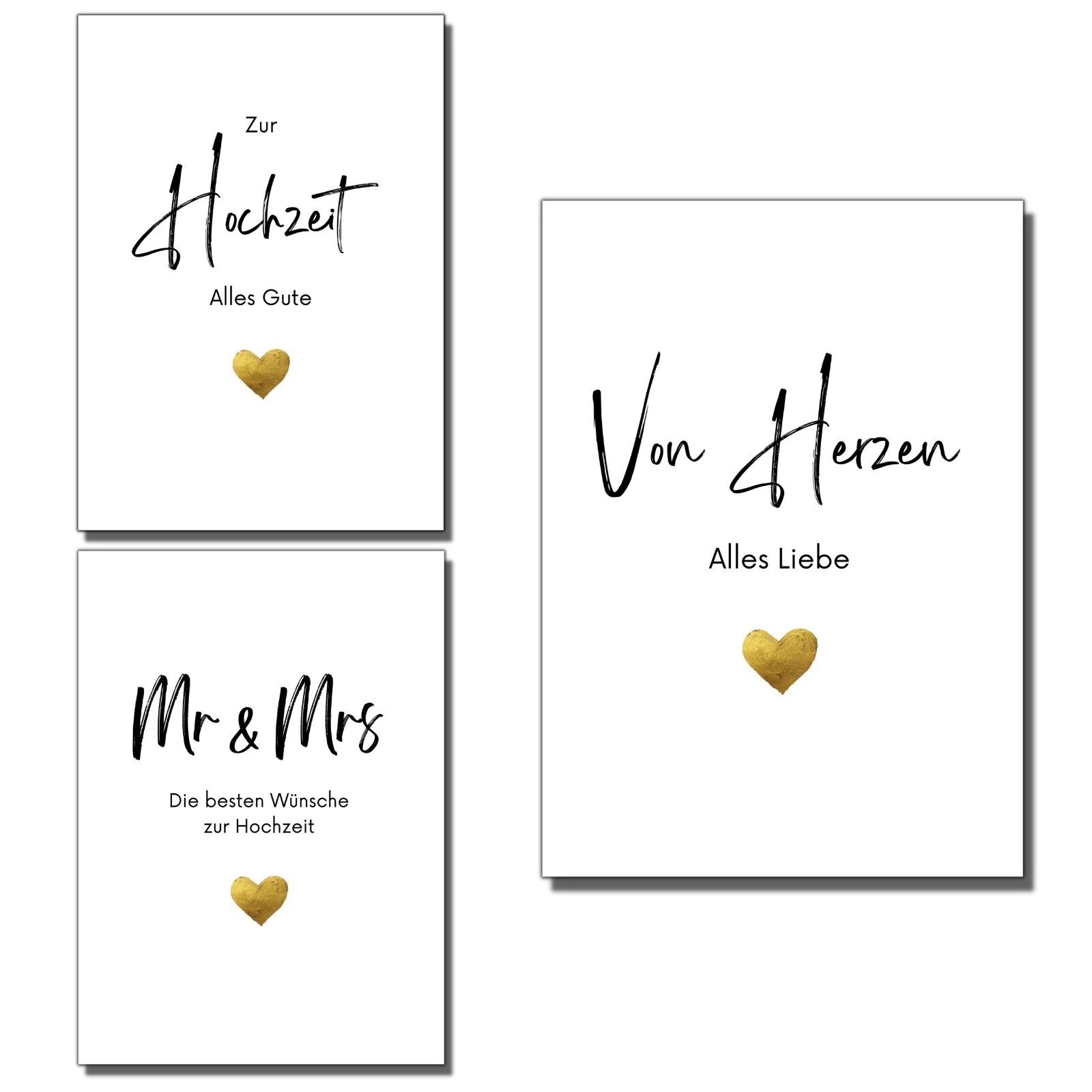 Hochzeitskarte Vintage Mit Umschlag – 125x125 Mm, Romantisches Brautpaar-Motiv