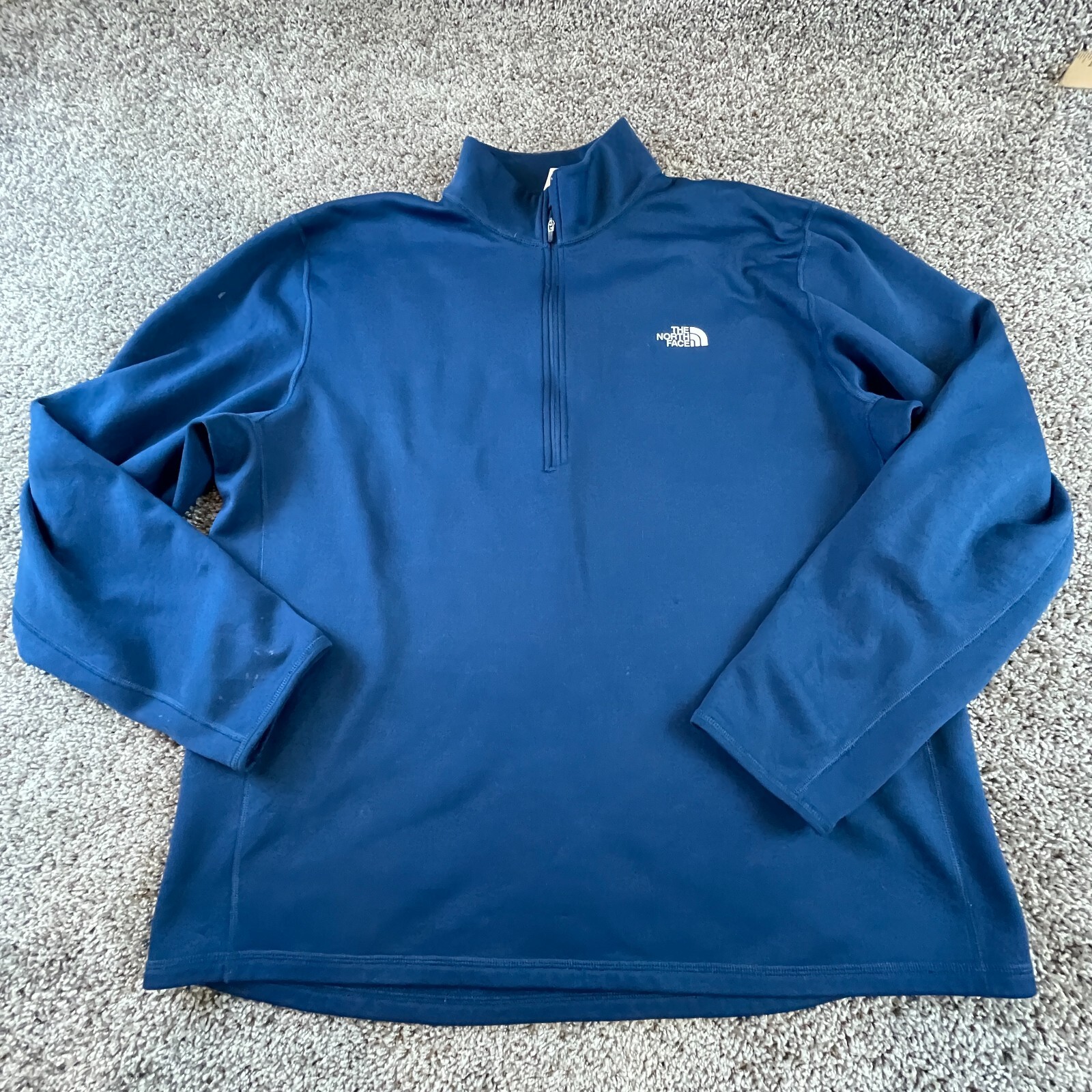 North Face Sweater Mens XL Blue Pullover Sweatshirt Zip