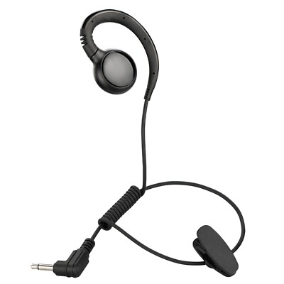 ArrowMax C Shape Soft Ear Hook 3.5mm Listen Only Earpiece for 2-Way Radio Mic