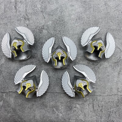5pack Gondor Knight Helmet Wing Silver Blocks Accessories for Minifigures C66950