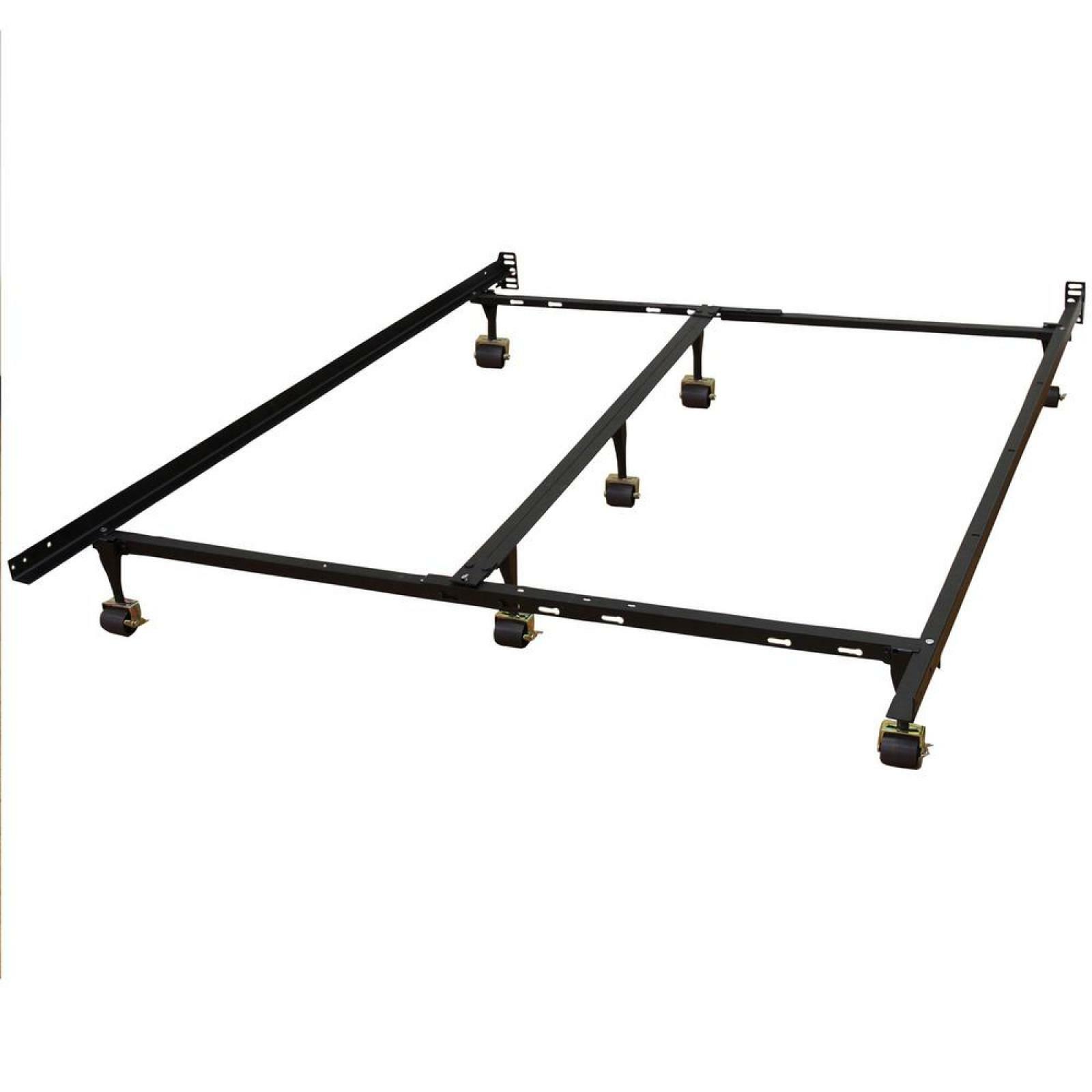 Metal Bed Frame Adjustable Rails Twin Full Queen King Size Box Spring Mattress