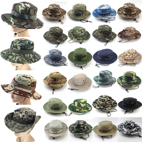 Herren Baseball Cap Military Camouflage Eimer Fischermütze Fischerhut Bucket