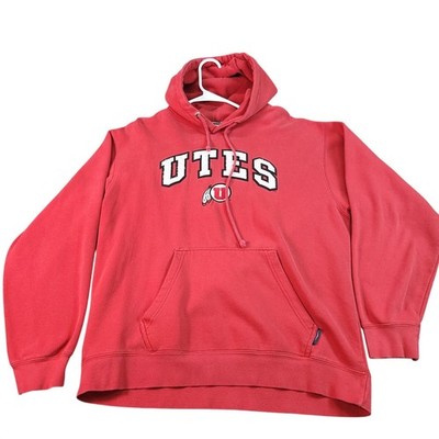 Utah Utes Sweatshirt Hoodie Mens 2XL Red NCAA Football CI Sport Fleece Pullover