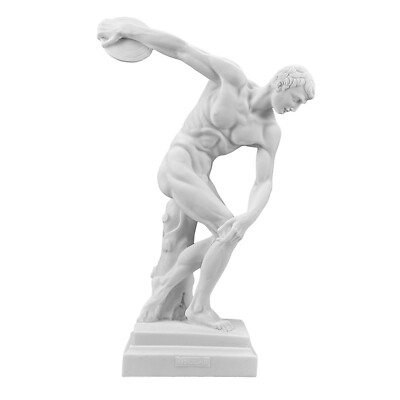 Discobolus Discus Thrower Nude Male Athlete Greek Roman Statue Sculpture