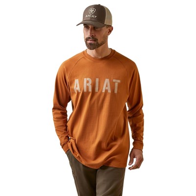 Мужские футболки и топы Ariat Rebar Cotton Strong Block T-Shirt